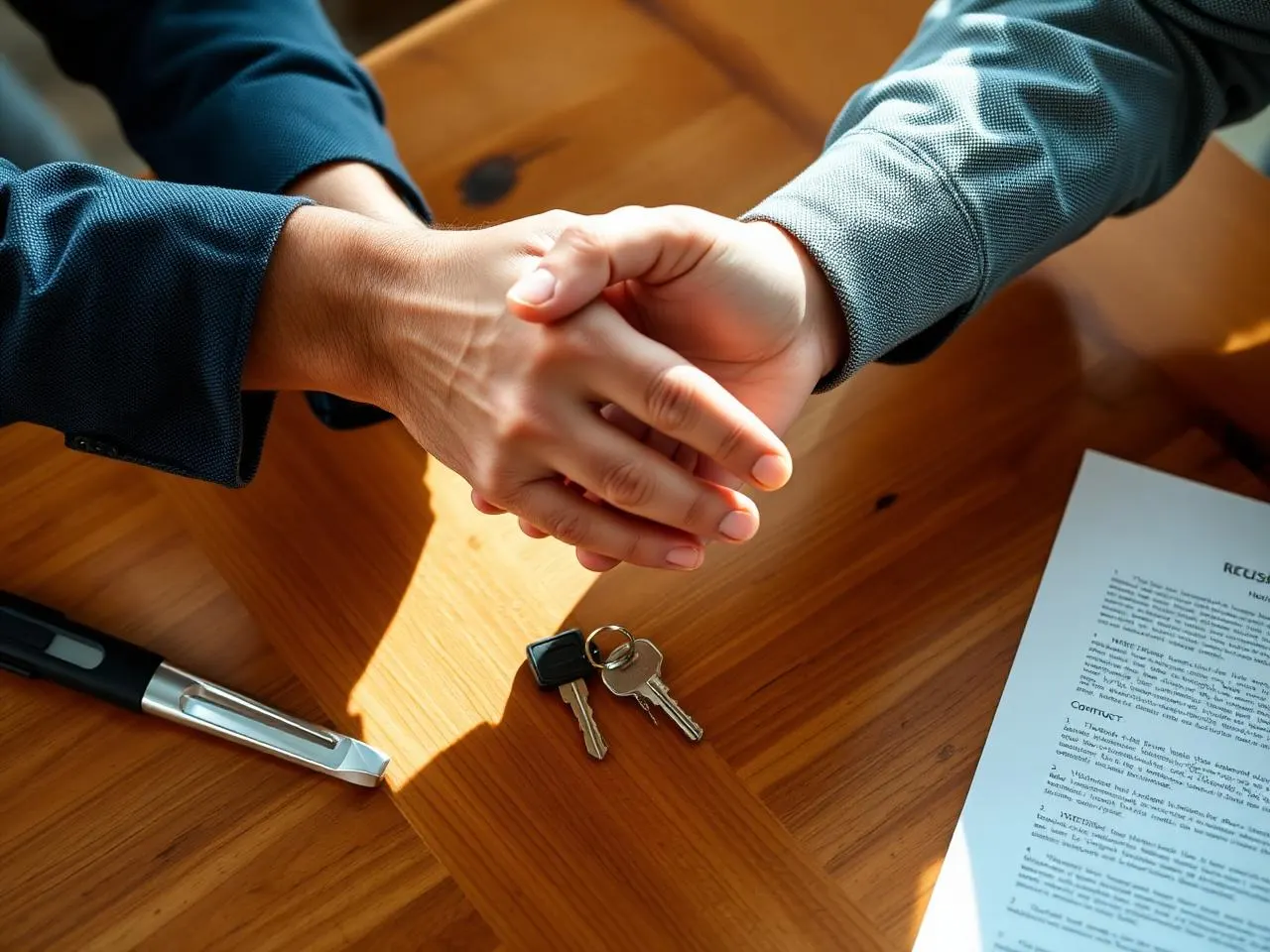 Handshake closing a cash home sale